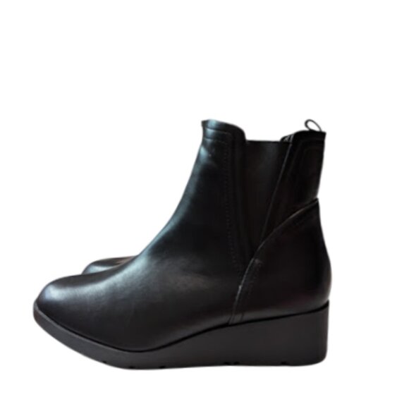 Taryn Rose Womens Saygee Black Wedge Heel Comfort Ankle Bootie Size 10 NWT NWOB - Picture 6 of 11